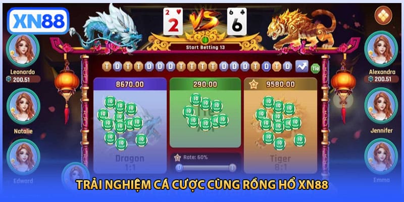 Trải nghiệm cá cược cùng rồng hổ XN88